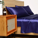 Axyaa Luxury Satin Bed Sheet Set: Queen/King Size Solid Silky Bed Linen Set