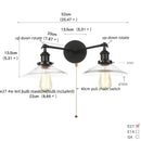 Axyaa Retro Industrial LED Wall Light 2 Heads Bedside Lamp