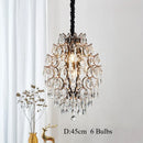 Axyaa Modern Crystal Chandelier Pendant Light for Home Living Room and Coffee Bar