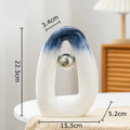 Axyaa Silver Ball Ceramic Vase for Elegant Room Decor