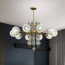 Axyaa Glass Ball LED Pendant Light - Modern Chandelier for Home Decor