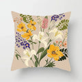 Axyaa Floral Flower Print Sofa Cushion Cover - Simple Pillow Cover