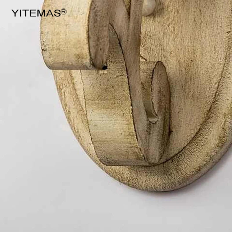 Axyaa Retro Wood Wall Sconce Light for Interior Decoration