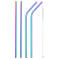 Axyaa Stainless Steel Straw Set with Cleaner Brush Home Bar Accessory