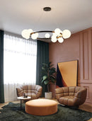 Axyaa Magic Beans Glass Ball LED Ceiling Chandelier – Modern Home Decor Lighting