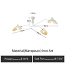 Axyaa Black Spider Serge Mouille Ceiling Chandelier, Industrial Retro Living Room LED Luminaire