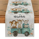 Watercolor Flowers Table Runners by Axyaa: Farmhouse Dining Table Decor for Holidays, Parties, Weddings