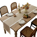 Axyaa Grey Coffee Zigzag Wreath Table Runner 13.7x72"