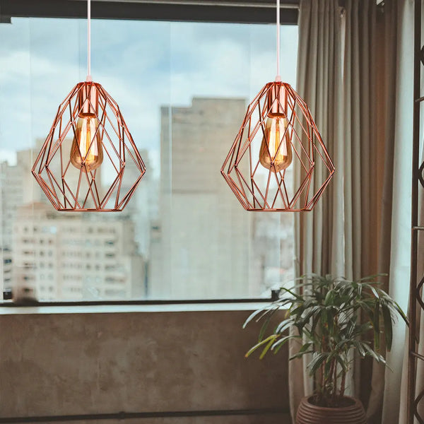 Axya Industrial Retro Loft Pendant Light LED Hanging Lamp for Home Living Room Bedroom