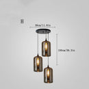 Axyaa Electroplated Smoke Grey Glass Pendant Light for Nordic Modern Luxury Living & Dining Rooms