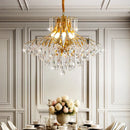 Axyaa French Crystal Chandelier & Modern Cream Style Dining Room Bedroom Fixtures
