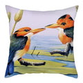 Axyaa Bird and Flower Printed Pillow Cover 45x45cm for Home Sofa Decor