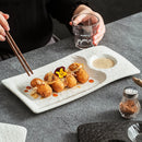 Axyaa Matte Ceramic Serving Plate Set for Molecular Cuisine and Sushi Dining