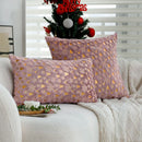 Axyaa Christmas Foil Print Cushion Cover with Snowflake Elk Design