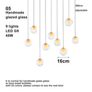Axyaa Glazed Glass Bubble Pendant LED Light Fixture