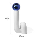 Axyaa Geometric White Vase: Modern Decorative Flower Arrangement for Home Office