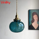 Axyaa Nordic Glass Pendant Lights Modern Hanging Lamp for Dining Room & Bar