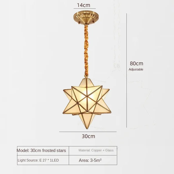 Axyaa Five Pointed Star Pendant Light, Personalized Design for Various Spaces