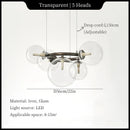 Axyaa Glass Chandelier: Postmodern Nordic Designer Pendant Lights for Home and Restaurant