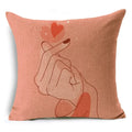 Axyaa Pink Heart Pattern Cushion Cover - 40cm/45cm & 50cm Sizes