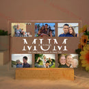 Personalized Acrylic Lamp with Photo & Text, Axyaa Bedroom Night Light Gift