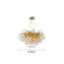 Axyaa Luxury Crystal LED Chandelier for Home Decor Lighting
