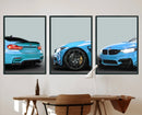 Axyaa SuperCar Trio Modern Aesthetic Canvas Wall Art for Home Decor