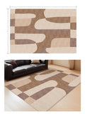 Axyaa Retro Style Large Area Rug, Soft Fluffy Living Room Bedroom Carpet