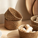 Axyaa Rattan Storage Basket Set - Home Desktop & Kitchen Organizer
