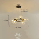 Axyaa Magic Beans Glass Ball LED Ceiling Chandelier – Modern Home Decor Lighting