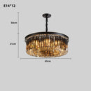 Axyaa Smokey Grey Glass Crystal Chandelier E14 for Home Decor Lighting