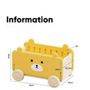 Axyaa Kids Car Toy Organizer Trolly - Large Capacity Storage Box Shelf