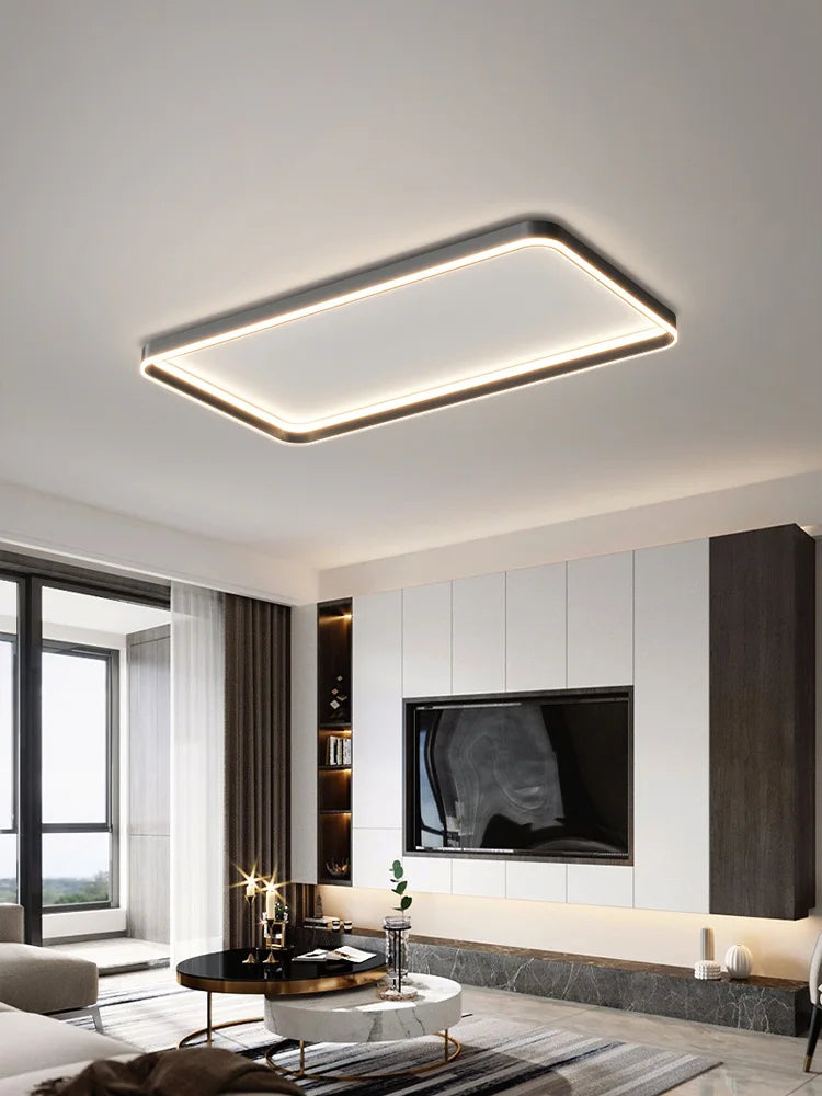 Axyaa Nordic LED Square Ceiling Lamp Modern Minimalist Master Bedroom Lighting
