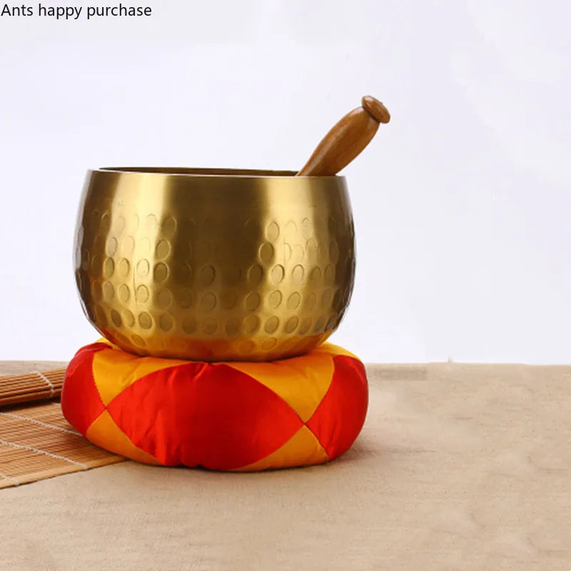 Axya Brass Buddha Sound Bowl: Tibetan Singing Bowl for Meditation & Yoga.