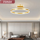 Axyaa LED Dimmable Ring Chandelier for Bedroom, Restaurant, Kitchen - Modern Ceiling Decor