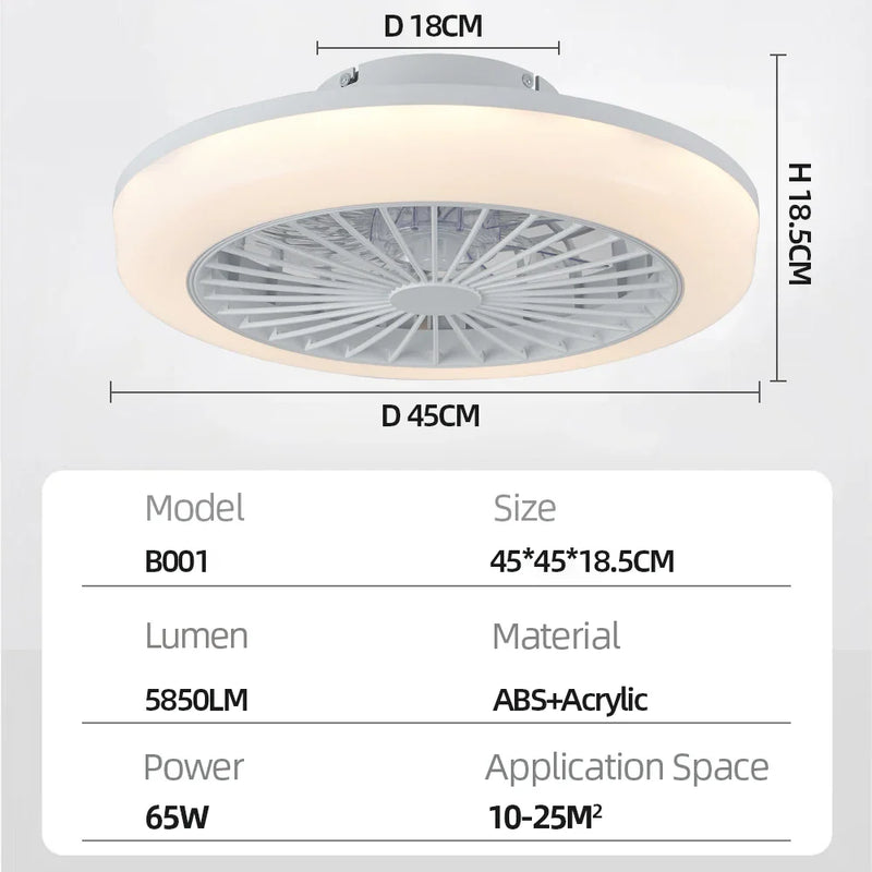 Axyaa Smart LED Ceiling Fan Light with APP Remote Control for Home and Office