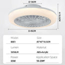 Axyaa Modern Silent Ceiling Fan with Remote Control and 6-Speed Dimming