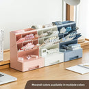 Axyaa Acrylic Makeup Organizer, Vanity Brush Holder for Bathroom, Countertop Cosmetic Storage