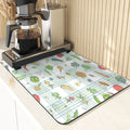 Axyaa Cartoon Pattern Kitchen Drying Mat - Non-Slip Table Coasters & Placemat