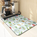 Axyaa Cartoon Pattern Kitchen Drying Mat - Non-Slip Table Coasters & Placemat