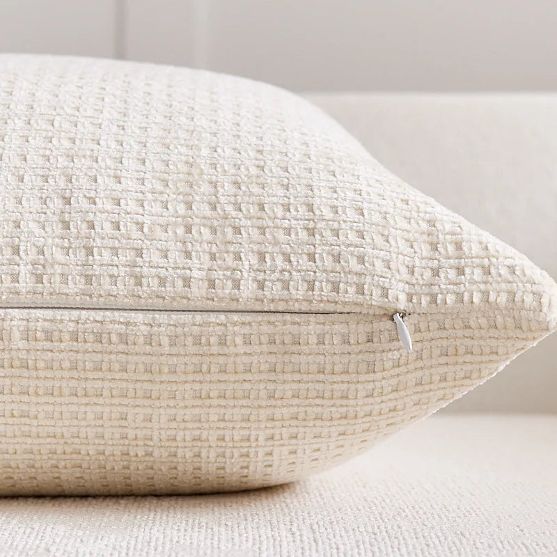 Axyaa Chenille Cushion Cover Solid Color Elegant Square 45x45cm 50x50cm
