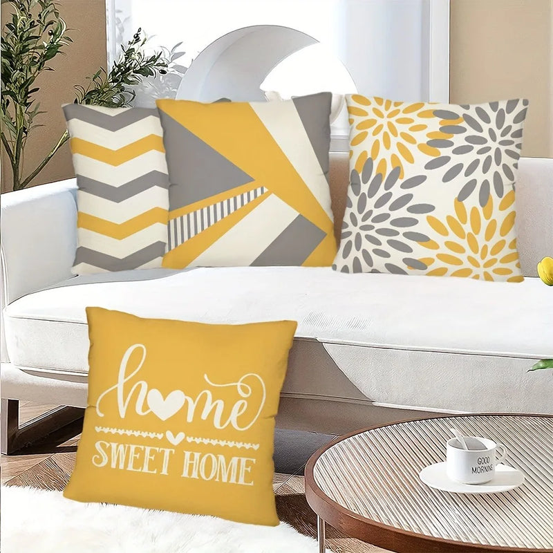 Axyaa Geometric Pattern Printed Pillowcase for Stylish Home Décor