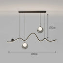 Axyaa Modern Pendant Chandelier LED Ceiling Light for Dining Room & Living Room