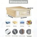 Axyaa Bed Sheet Storage Box: Visible Window, Large Capacity, Foldable Organizer