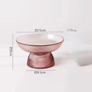 Axyaa Striped Glass Fruit Plate | Dessert Salad Bowl and Nut Storage Plate