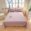 Axyaa Solid Color Lattice Yarn-Dyed Sheets - Soft and Skin-Friendly