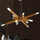 Axyaa Modern Wood Branch Chandelier – LED Living Room Lighting