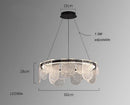 Axyaa Glass Chandelier: Modern Italian Style, Postmodern Design for Bedroom, Living Room, Dining Room