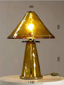 Axyaa Vintage Retro Glass Table Lamp LED E27 Medieval Luxury Desk Lights
