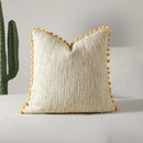Axyaa Pompom Cushion Cover for Home Decor - 45x45cm - Yellow Purple Green Black